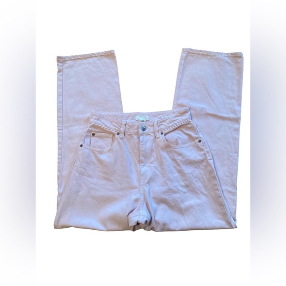 H&M Light Pink Loose Straight High Jeans. 100% Cotton. Size 8. - Picture 9 of 9